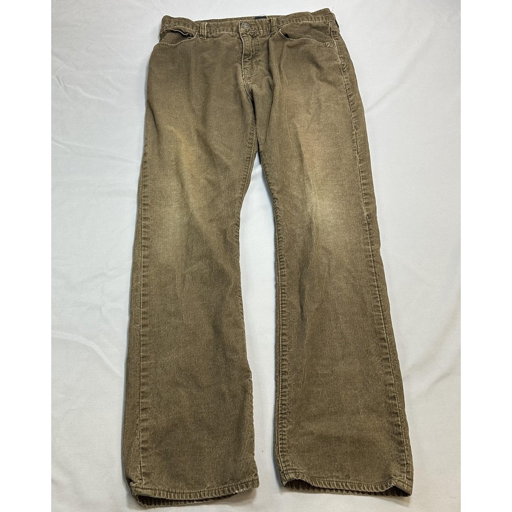 Gap Pants Mens 33x32 Brown Corduroy Retro Straight Leg Winter Casual Y2K